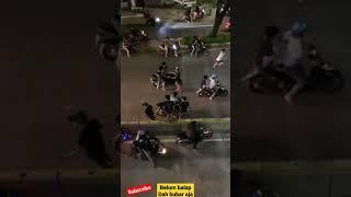 Balap liar di bubarin polisi | jalan baru kemayoran #shorts