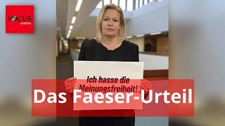 Das Faeser-Urteil: Wenn Richter mit der Meinungsfreiheit überkreuz liegen
