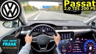 2023 Volkswagen Passat 2.0 TDI Variant 4Motion 200 PS TOP SPEED POV with Fuel Consumption