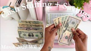 $410 | Cash Envelope Stuffing | March 2025 | Single Mom