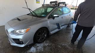 Filthy WRX Gets an Exterior Wash After Snowboarding Trip