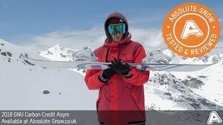 2017 / 2018 | GNU Carbon Credit Asym Snowboard | Video Review