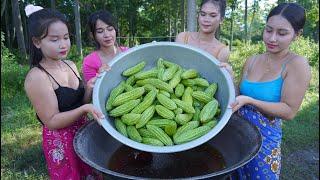 How to cook bitter gourd boiled recipe and eat - Amazing cooking