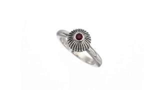 King Baby Studio - Ribbed Sphere Ring w/ Ruby  SKU:8821256