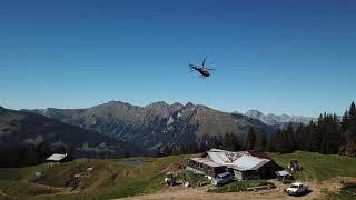 Transport par hélicoptère - Béton - Air-Glaciers Saanen