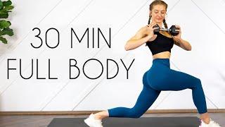 30 min FULL BODY STRENGTH Workout with Weights