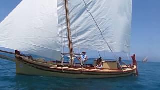 Traditonal Lateen sailing boats at Castellammare del Golfo, Sicily, July 2017;