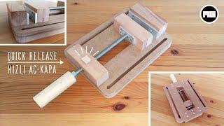 Wooden Quick Release Vise / Drill Press Vise / DIY Vise