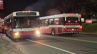 New Flyer D40LF Buses 1495 and 1496 as Rutgers Football Shuttles - 11/19/22