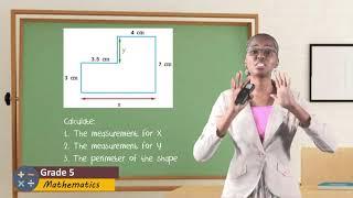 Mathematics - Grade 5: Perimeter - Solving for the missing side