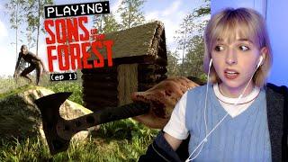 can i survive in the forest??? playing SONS OF THE FOREST (ep 1)