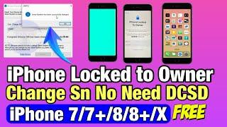 iCloud Bypass iPhone 7,7+ 8,8+X And Change SN Without DCSD FREE TOOL