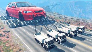 Giant Car vs Normal Cars vs Speed Bumps ▶️ BeamNG Drive