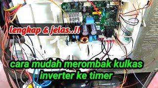 cara merubah kulkas LG inverter ke manual