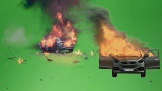 Green Screen Car Burning Pack 2023 | Green Screen Car Explosion | 100 % Free green screen effects