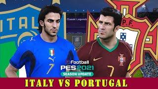 PES 2021 | NOSTALGIA Classic Italy Vs Classic Portugal Full Match