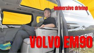 Immersive driving VOLVO EM90 -- Luxury Van with Bowers & Wilkins sound system
