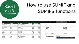 How to use SUMIF and SUMIFS functions in Excel