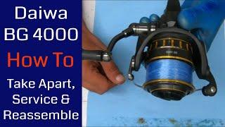 Daiwa BG 4000 Fishing Reel - How to take apart, service and reassemble