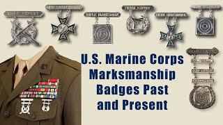 U.S. Marine Corps Rifle & Pistol Expert, Sharpshooter & Marksman Qualification Badges Past & Present