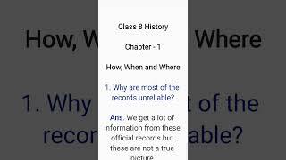 Why are most of the records unreliable? Class 8 History Chapter 1