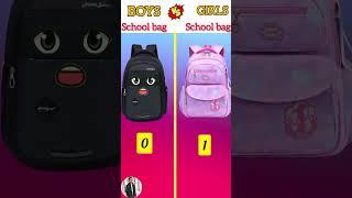 boys school bag vs girls school bag #boys #girls #comparison