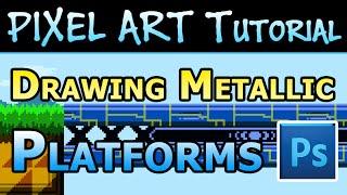 Pixel Art Tutorial - How to make Metallic Platform Tiles in Photoshop