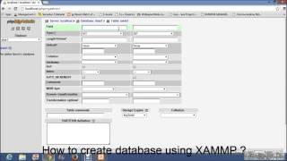How to create database in XAMPP using phpMyAdmin ?