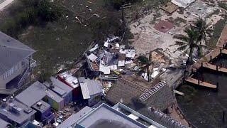 Bird's-eye view of Hurricane Irma's destruction in Florida