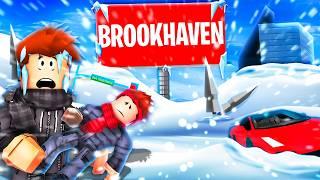 I Survived SNOWSTORM In Brookhaven RP