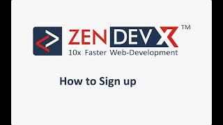 ZenDevX : Signup Process