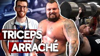 EDDIE HALL SE DÉCHIRE LE TRICEPS AVEC UN HALTÈRE DE 100KG