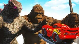 Cars vs Godzilla and King Kong | Teardown