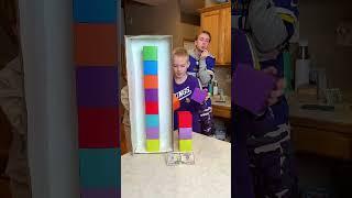 Box Tower Challenge! #game #family #challenge