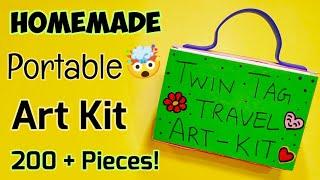 200 Pieces Travel Art Kit  Homemade Travel Art Kit! Diy Twin Tag Portable Art kit  Art and craft!