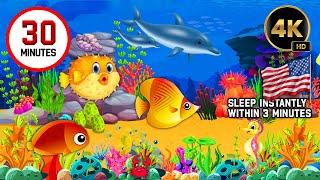 The Secret to Falling Asleep in 2 Minutes with Undersea Animation! Sleep & Relaxing Music