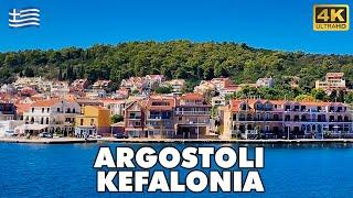 ARGOSTOLI Kefalonia Island - Greece  | ‍ Walking Tour [4K UHD]