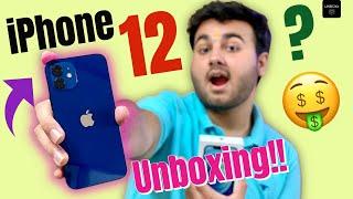 Apple iPhone 12 UNBOXING - Blue Color in India [HINDI] | Giveaway | iPhone 12 Unboxing & Review