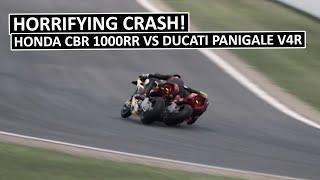 FATAL CRASH! Honda CBR 1000RR vs Ducati Panigale V4R