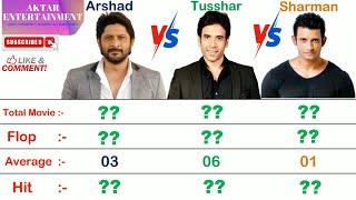 Arshad Warsi Vs Tusshar Kapoor Vs Sharman Joshi Biography Comparison | Aktar Entertainment.