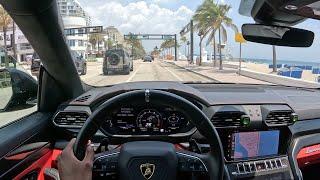 Lamborghini Urus POV (4K) Drive With Me Around Fort Lauderdale Beach