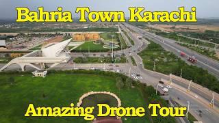 Bahria Town Karachi Main Gate to Eiffel Tower - Drone View - With Urdu Voice Over