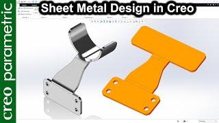 Shaft holder | Sheet metal design in Creo Parametric