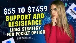 BINARY OPTIONS TRADING ON SUPPORT AND RESISTANCE LINES $55 TO $7459