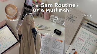 5AM ROUTINE OF A MUSLIMAH | tahajjud, studies, Islamic books, my peaceful routine️
