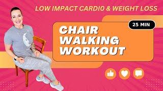 SEATED WALKING WORKOUT: 25 Minute At Home Chair Cardio Workout, & Seated Joint Health Exercises