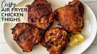 CRISPIEST Air-fryer Chicken Thighs | Bone-in | BEST Chicken Thighs in the Air Fryer | Nkechi Ajaeroh