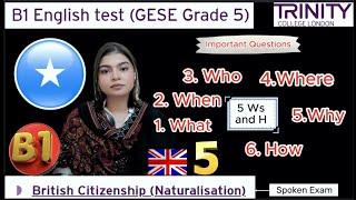 Full Test B1 English test (GESE Grade 5) | SELT British Citizenship| Trinity College London ILR UK