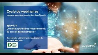 4 - Comment optimiser le fonctionnement du conseil d'administration