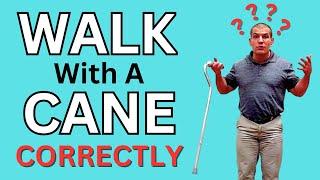How to Walk with a Cane CORRECTLY for Hip Pain & Knee Pain